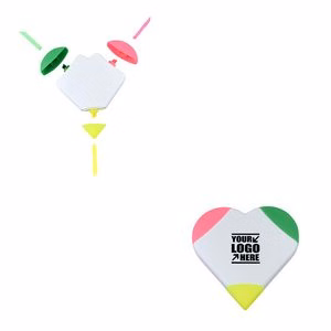 Heart Shaped Fluorescent Pens Highlighters