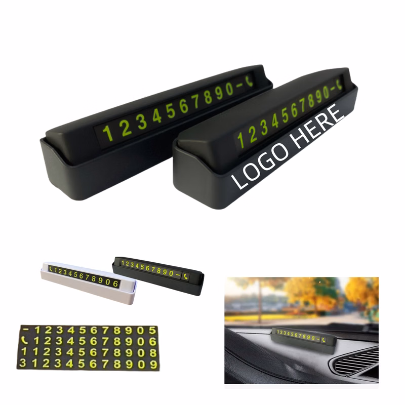 Heat-Resistant Hideable Car Parking Phone Number Plate