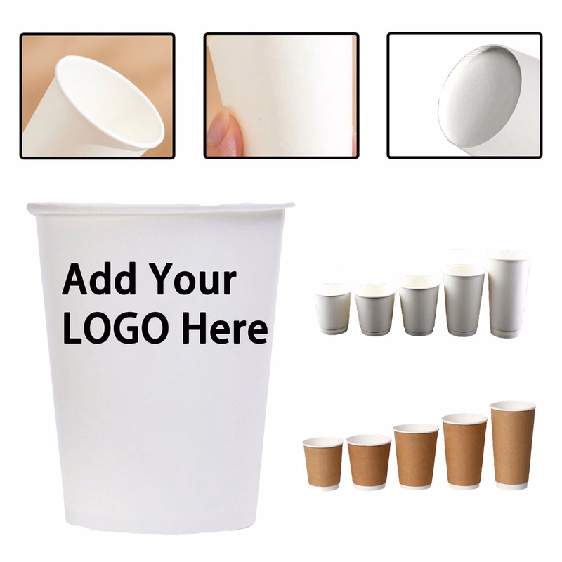Thickened Leak-Proof 8-Ounce Disposable Paper Drinking Cup