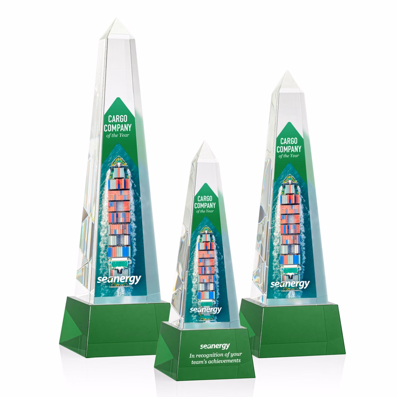 Master Obelisk VividPrint™ Award on Base - Green