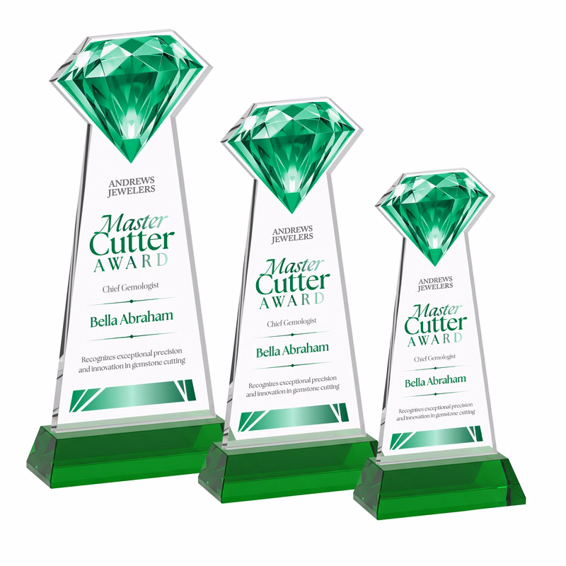 Gemstone VividPrint™ Award on Hartford Base - Green