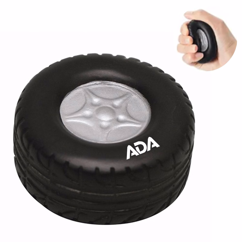 Squeezable Tire Shaped PU Foam Stress Reliever Toy