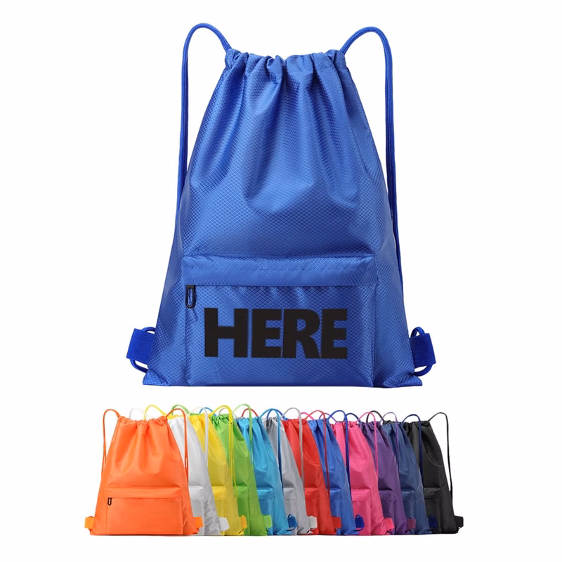 Water Resistant Drawstring Sports Backpack