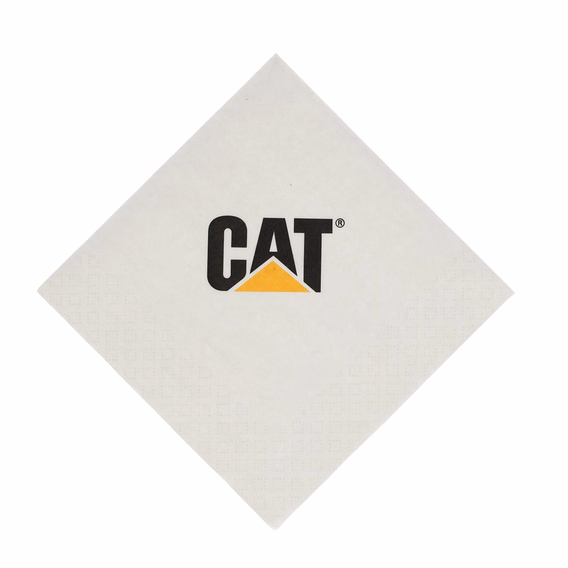 Luncheon Napkin 3 Ply 1/4 Fold White Tradition Print