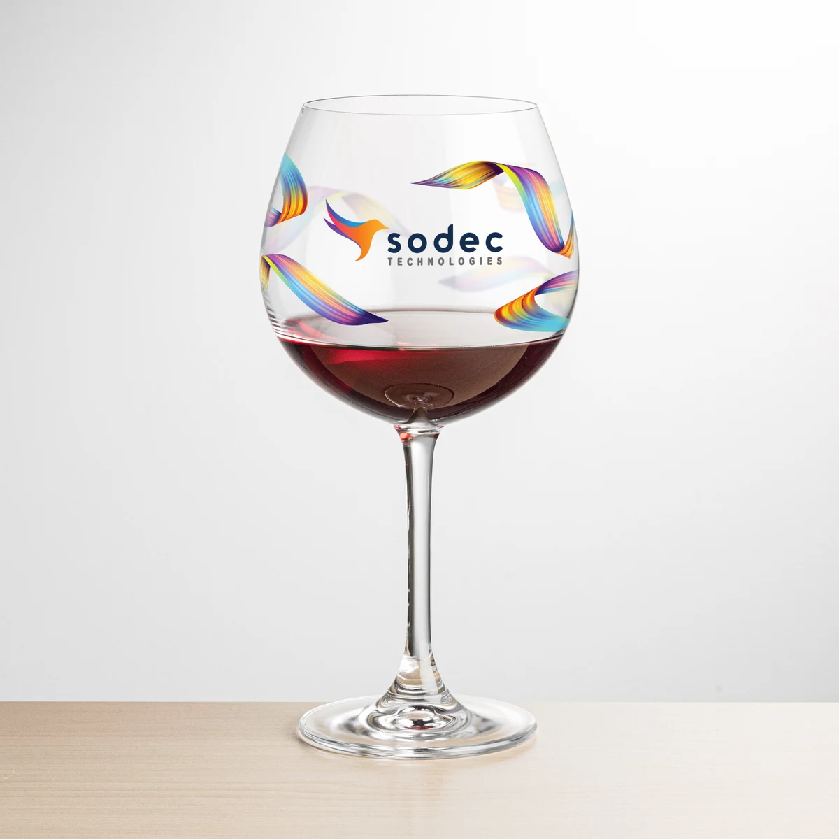 Burlington Burgundy Wine - VividPrint™, custom glassware with logo imprint 1