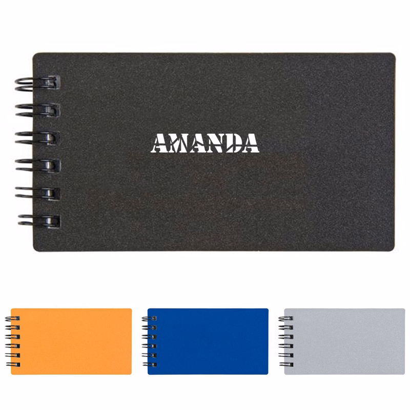 Plastic Spiral Notebook w/ Pocket