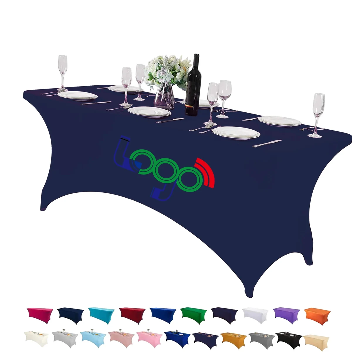 MOQ 1PCS 6FT Full Color Stretch Polyester Table Cover 1