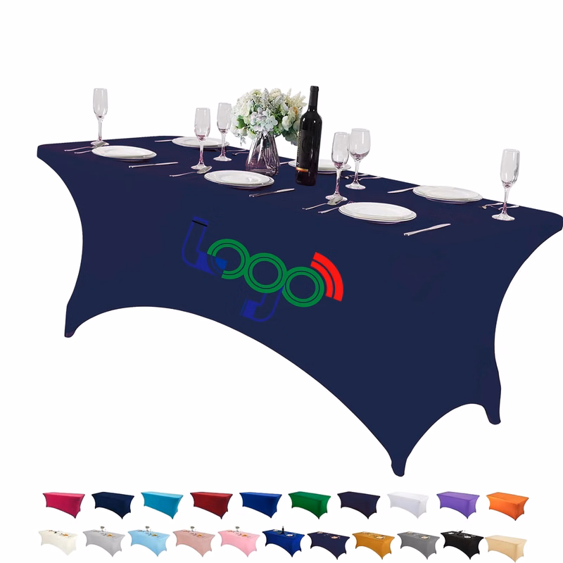 MOQ 1PCS 6FT Full Color Stretch Polyester Table Cover