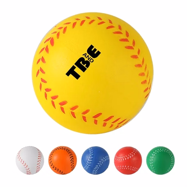 Custom 2.48" Baseball Stress Relief Ball with Detailed Stitching — Foam Giveaway