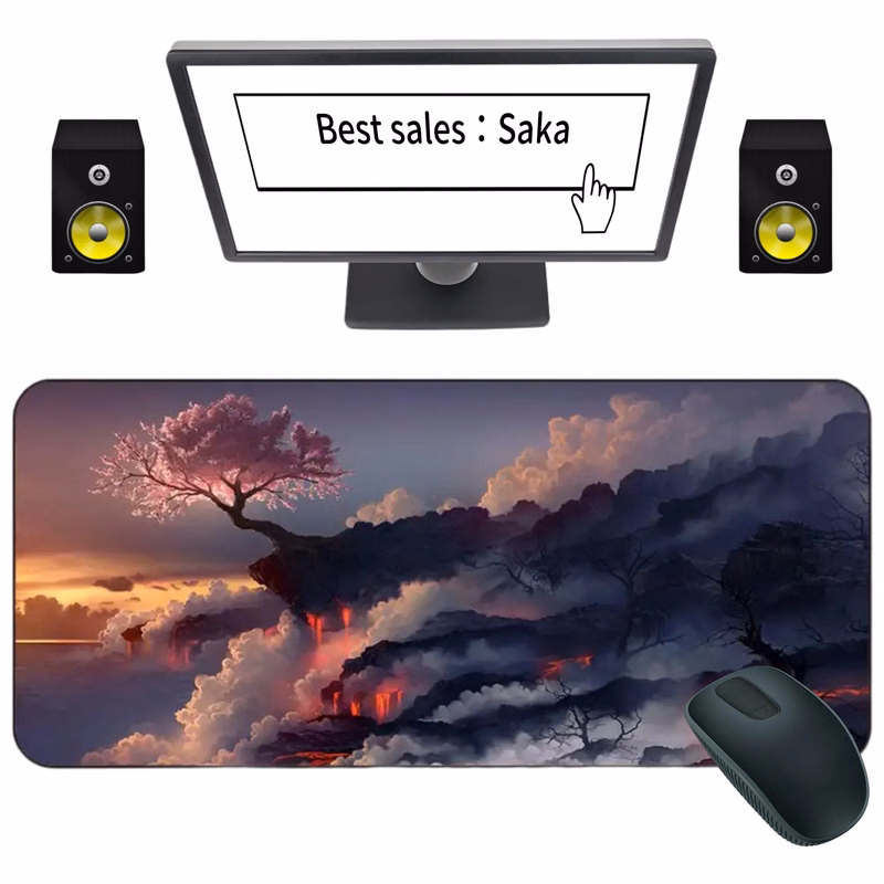 MOQ10 Full Color 31.5" x 12" x 1/8" Stitched Edge Mouse Pad