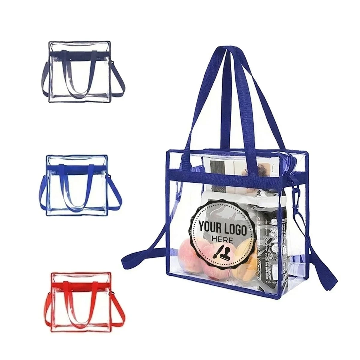 Customizable Large Clear PVC Tote Bag 1