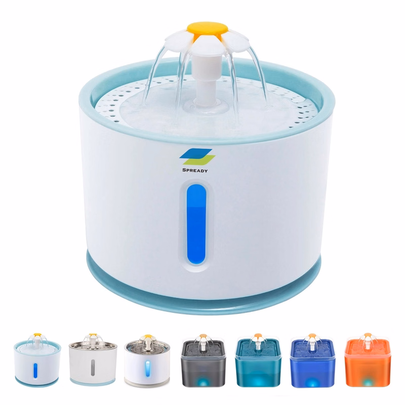 2.4L Automatic Led Light Pet Water Fountain With 4 Flow