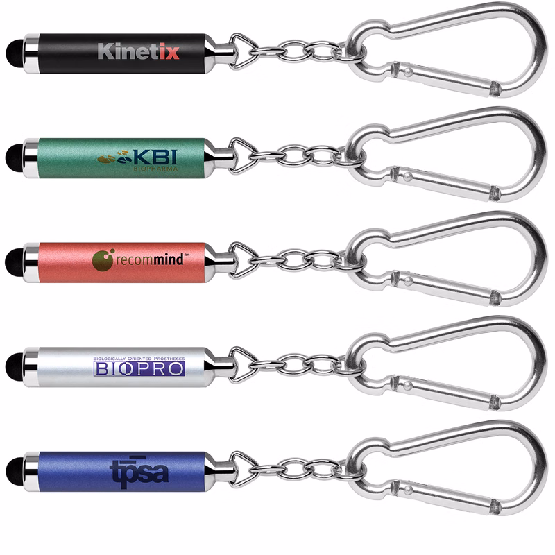 Stylus-340 Custom Stylus Carabiner Keychain