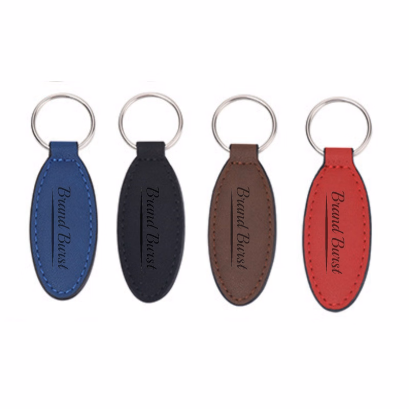 Leaf Shape Leather Keychain