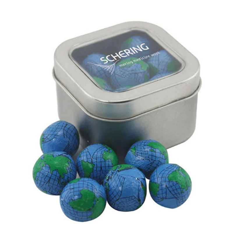 Window Tin with Chocolate Globes 1