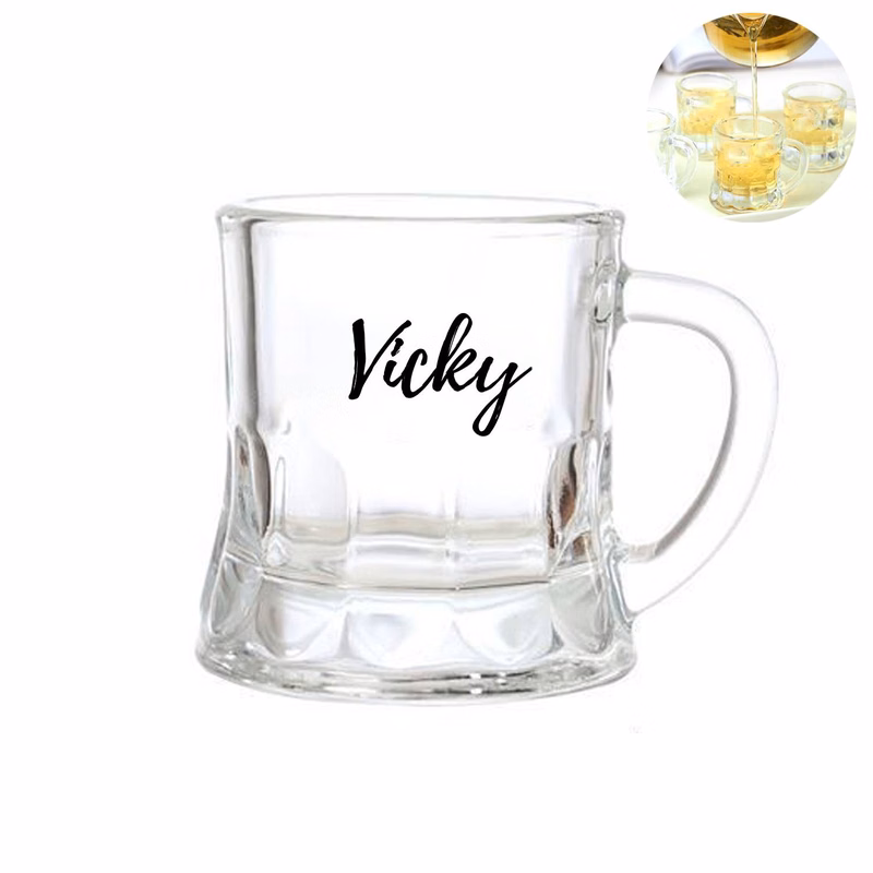 2oz Glass Beer Mug with Handle