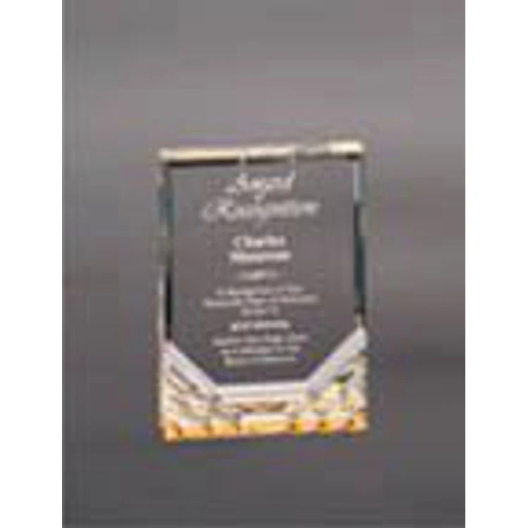 3.5" x 5" Gold Jewel Mirage Acrylic Award 1