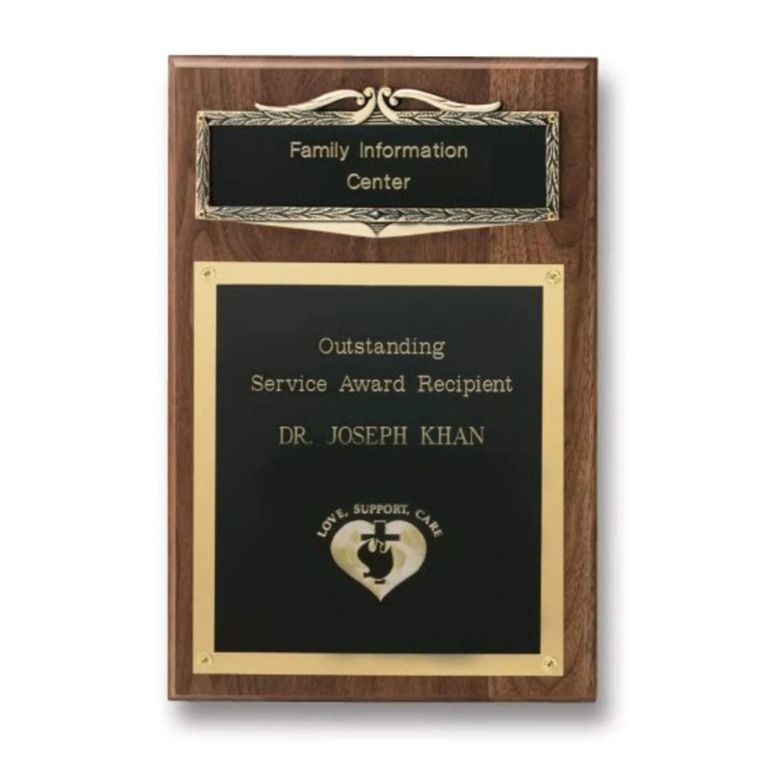 Frame Plaque - Antique Bronze/Walnut 1