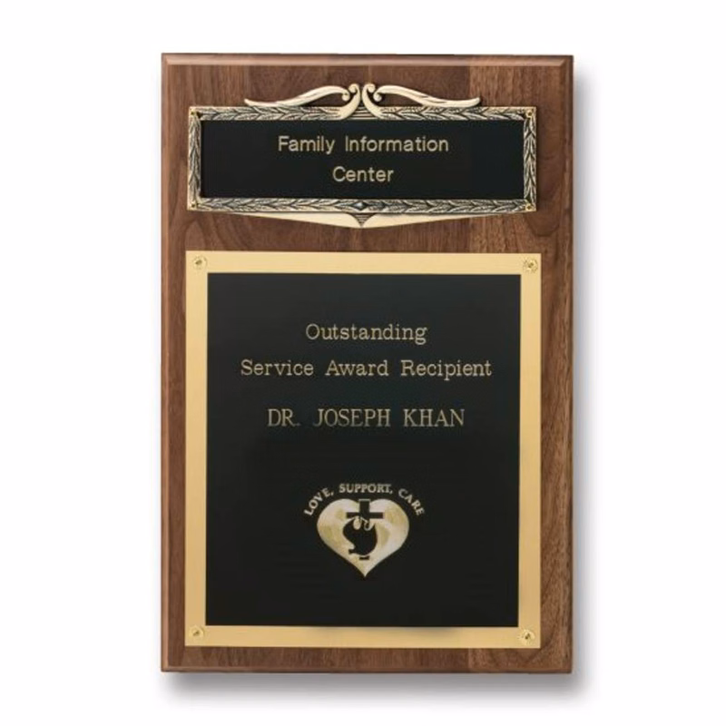 Frame Plaque - Antique Bronze/Walnut