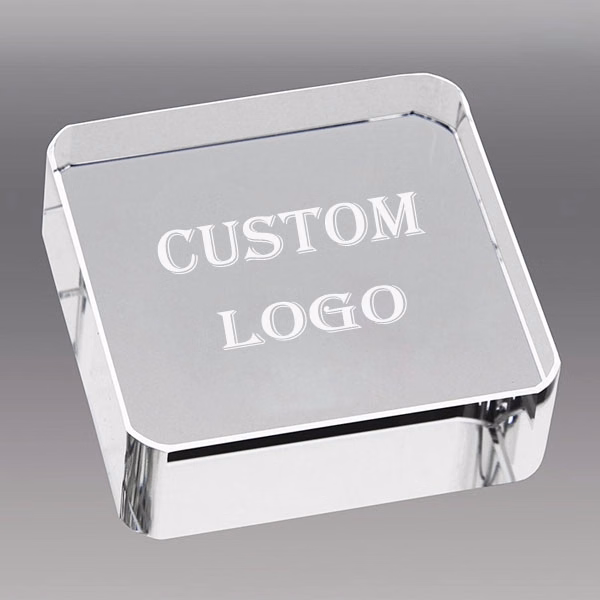 Crystal Glass Square Paperweights