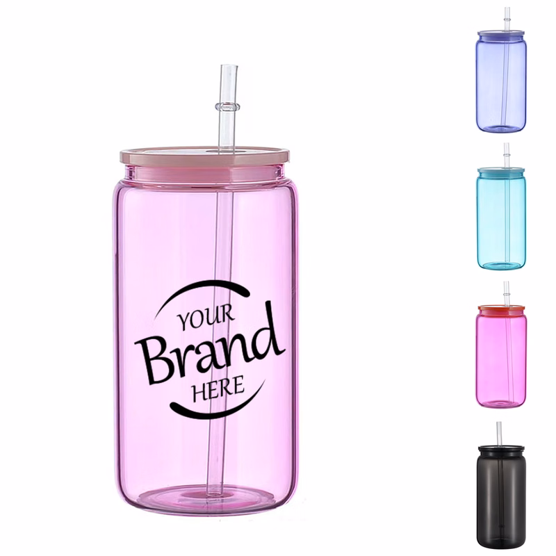 16oz Plastic Tumbler with Lid and Straw