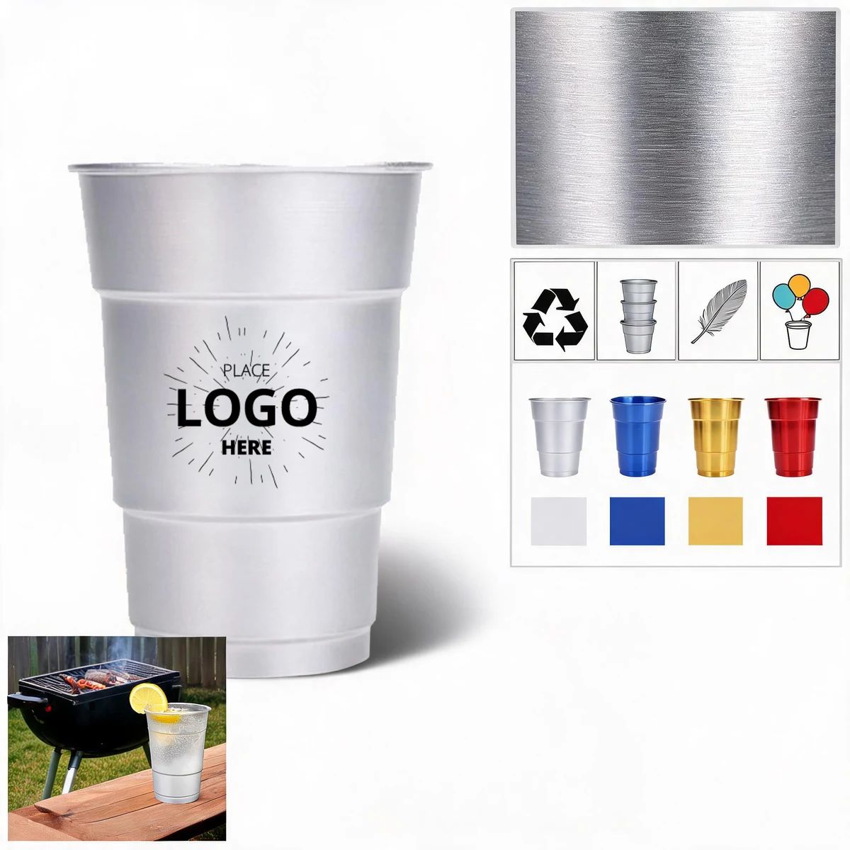 Disposable Aluminum Party Cup 1