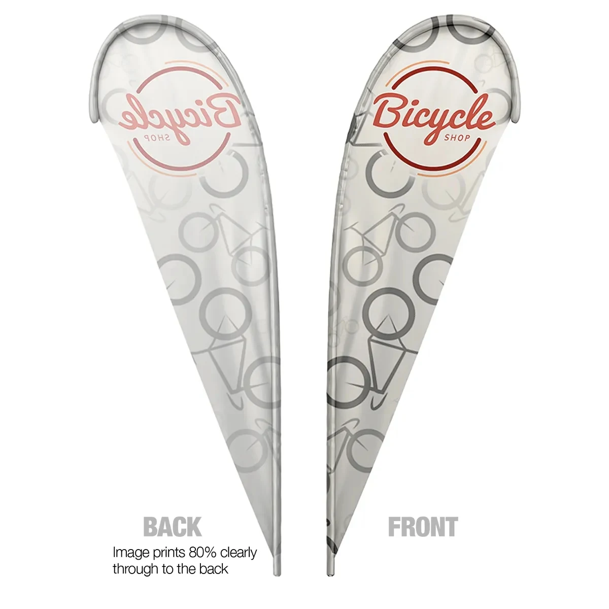 Teardrop Flag Single Sided 15ft Graphic 1