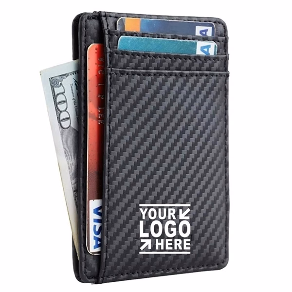 Front Pocket Minimalist Leather Slim Wallet RFID Blocking Me