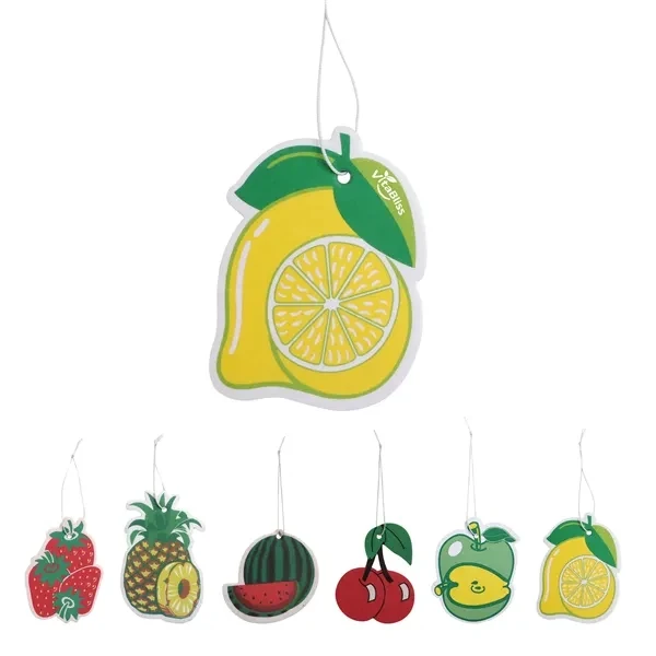 Custom 2.7" x 2" Double Sided Car Air Freshener with Hanging Cord — Auto Gift 1