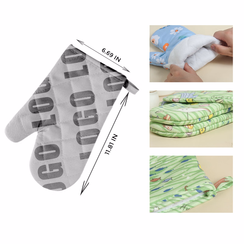 MOQ 100 PCS Full Color Oven Glove