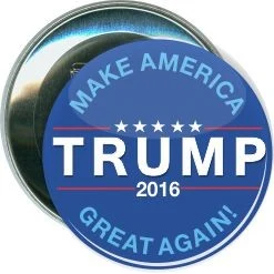 Trump, Make America Great Again Blue, Political Button 1