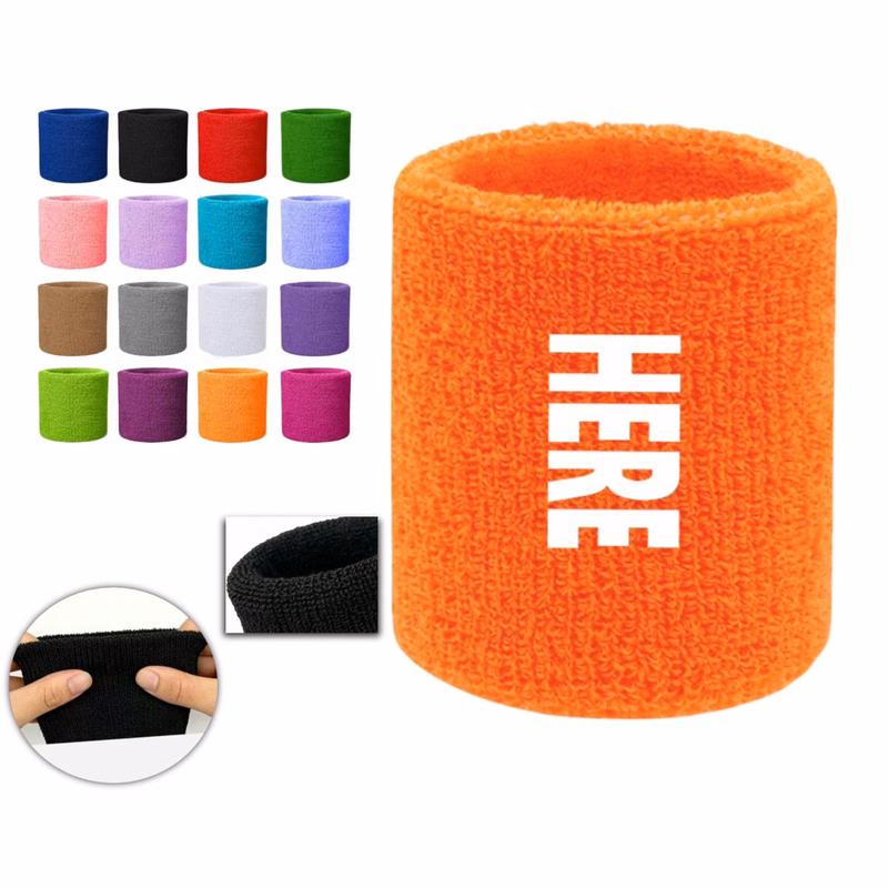 Soft Breathable Terry Cloth Sports Sweat Wristbands