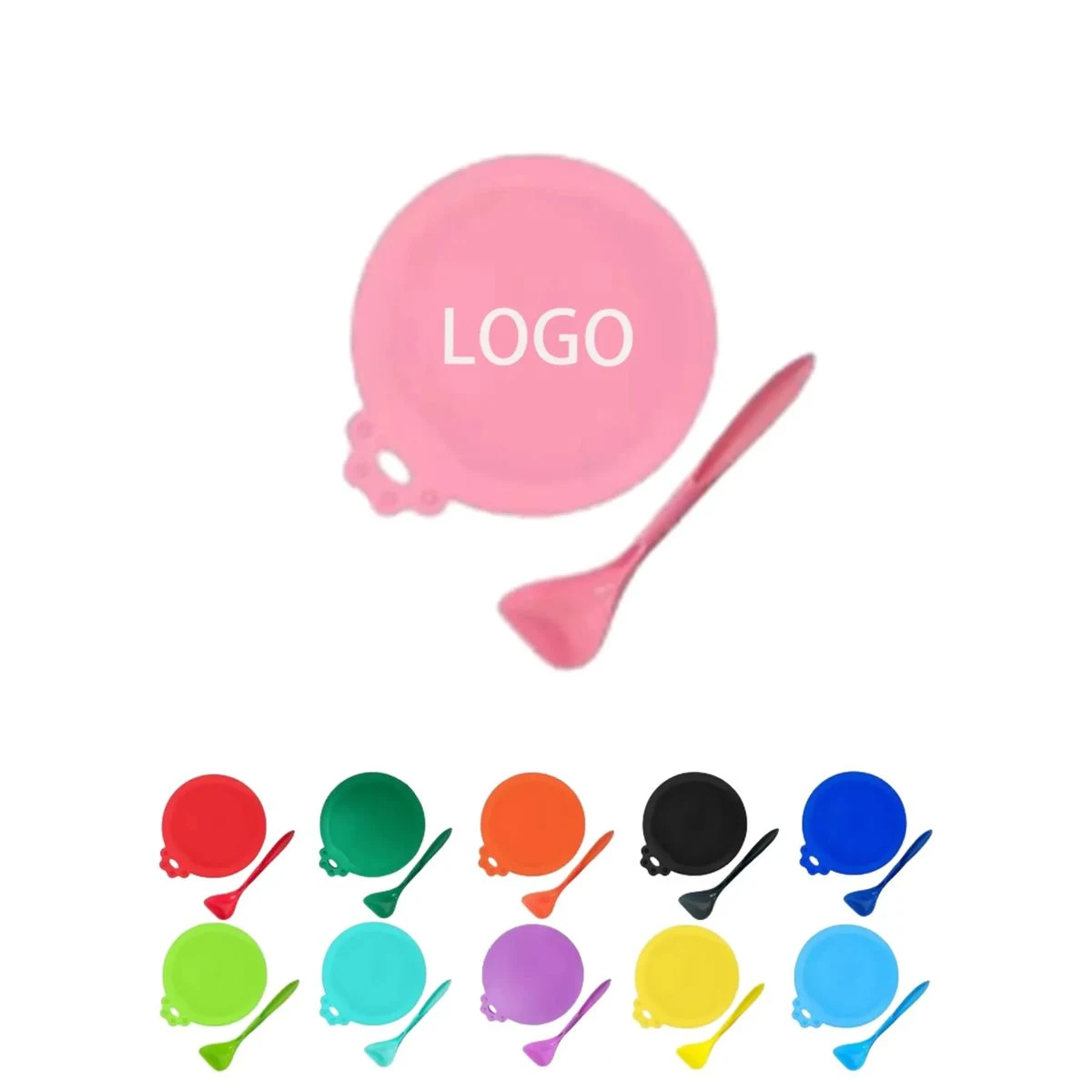 Three-In-One Silicone Food Can Lid With Spoon 1