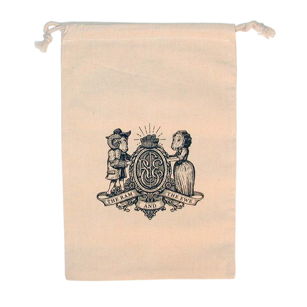 Weedy 100% Natural Cotton Drawstring Bag 8x12" 1