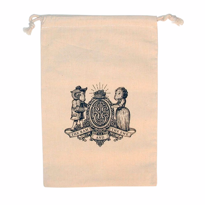 Weedy 100% Natural Cotton Drawstring Bag 8x12"