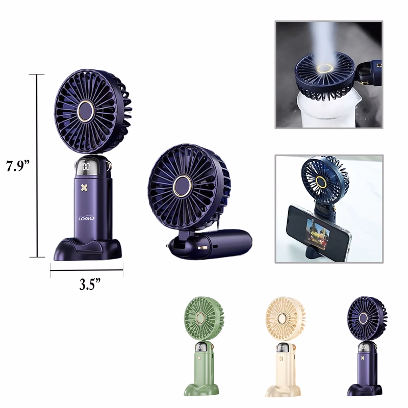 MOQ50 Quiet Portable USB Folding Fan with Stand