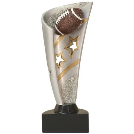Football Banner Resin Award 7" 1