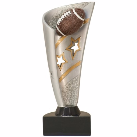 Football Banner Resin Award 7"