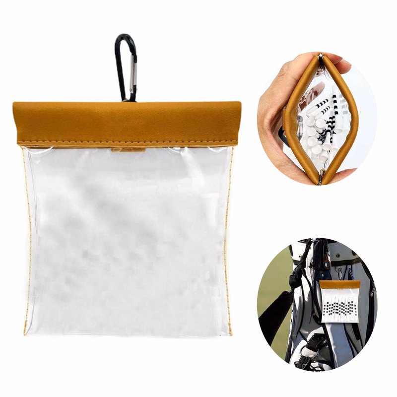 Golf Tee Pouch Bag Organizer with Clip
