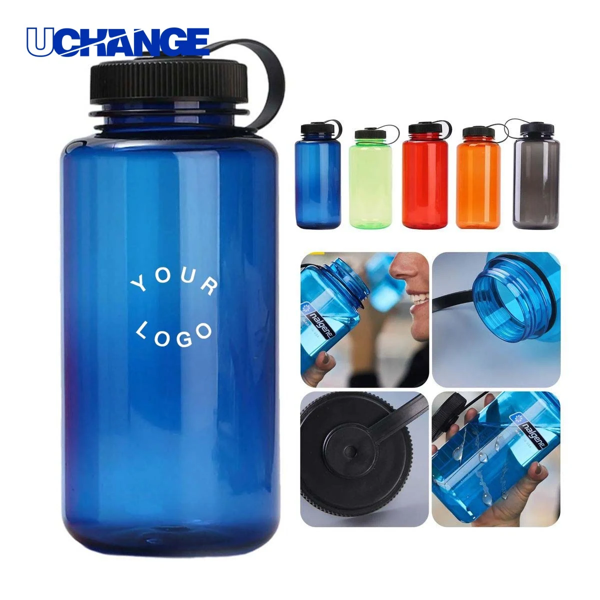 Plastic Sports Water Bottle Drinkware with Handle Durable Design 1