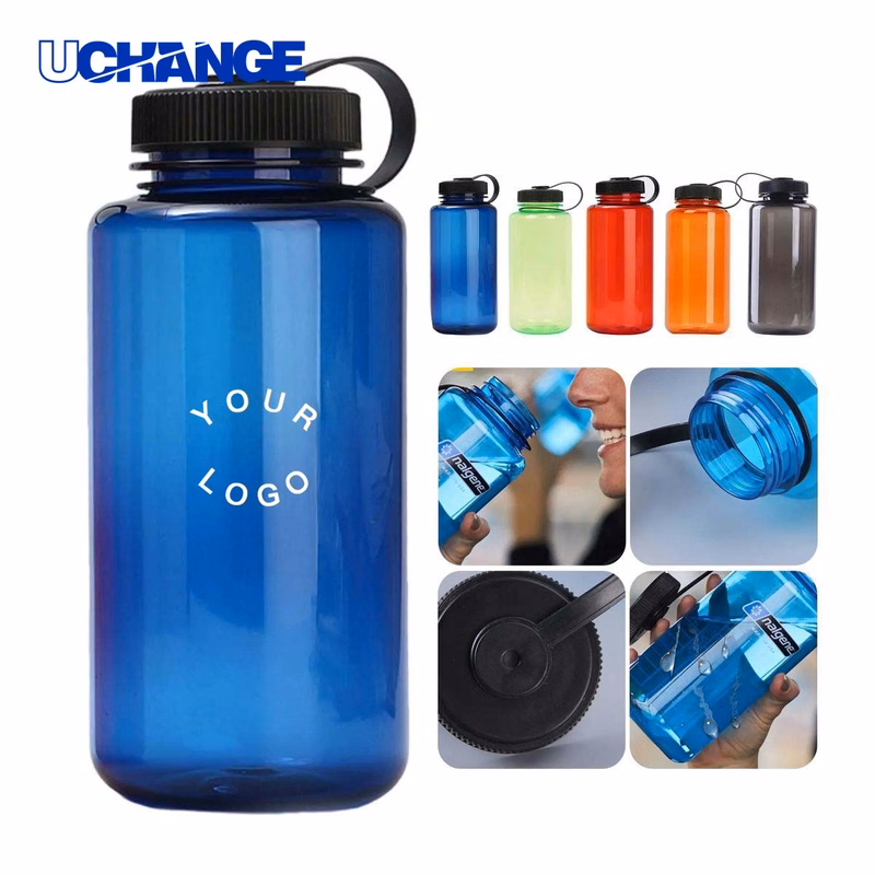 Plastic Sports Water Bottle Drinkware with Handle Durable Design