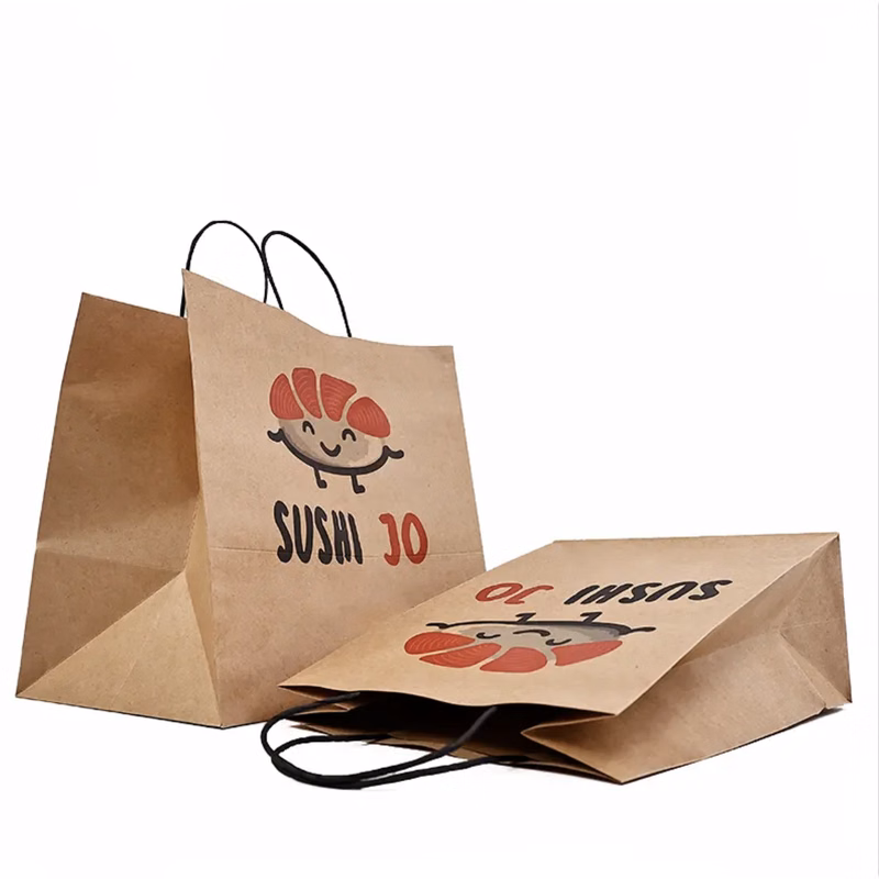 Large Kraft Paper Shopping Grocery Bags with Handles