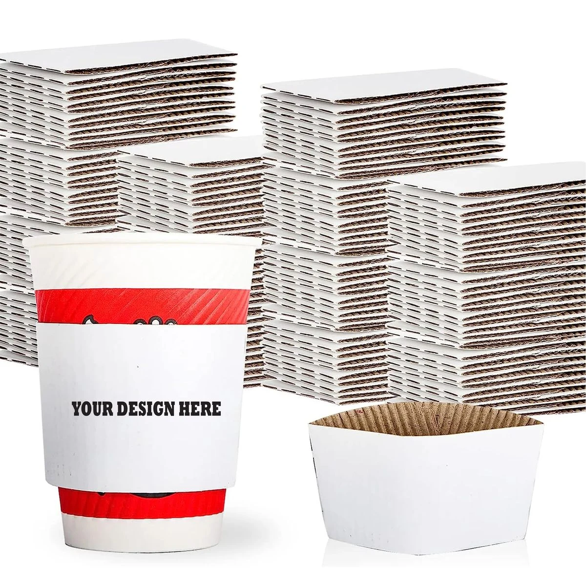 Full Color Corrugated Paper Cup Sleeves 1