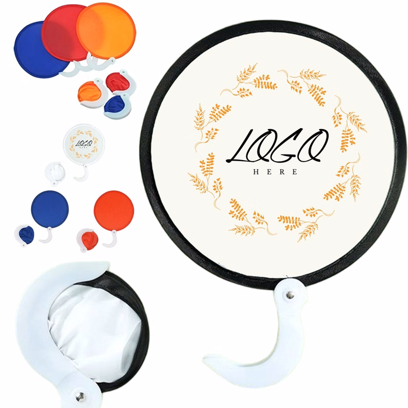 Foldable Flying Disc With Handheld Circular Handle Moq 50