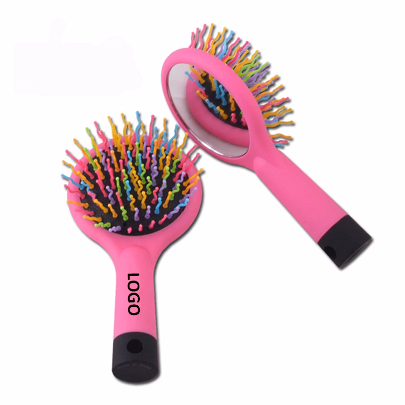 Rainbow Hair Comb With Mirror