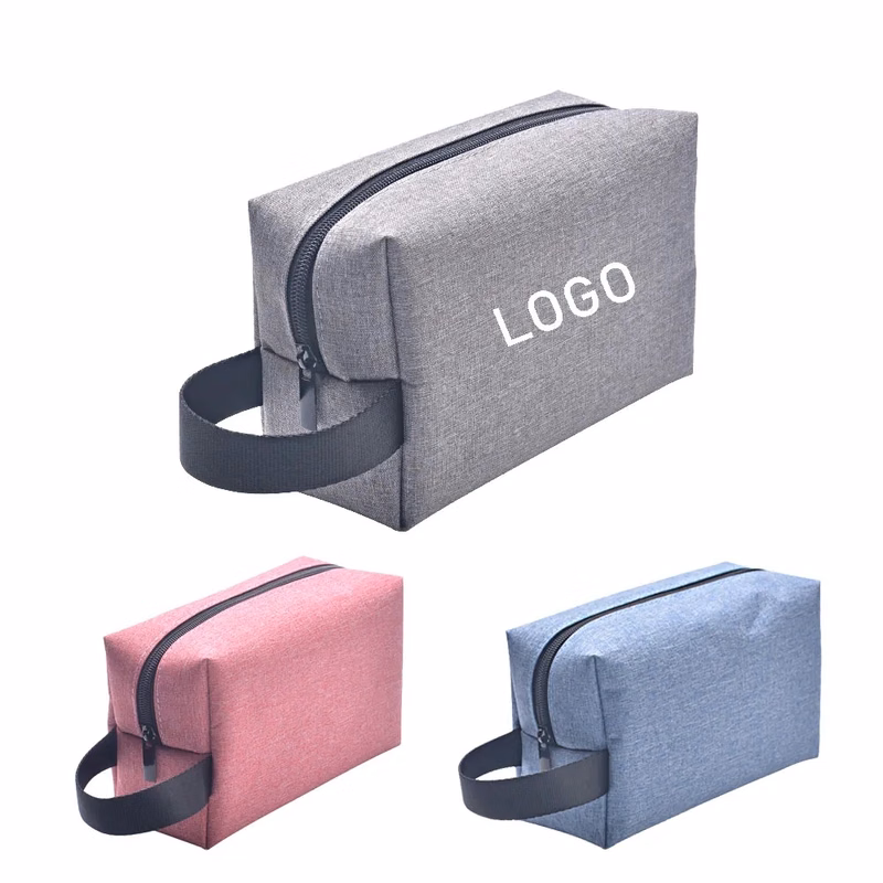 300D Oxford Square Cosmetic Bag with Loop