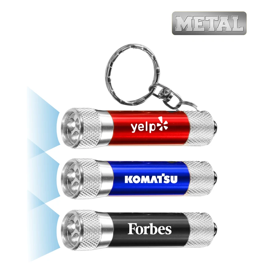 Union Printed, Bright Metal LED Mini Flashlight Keychain 1