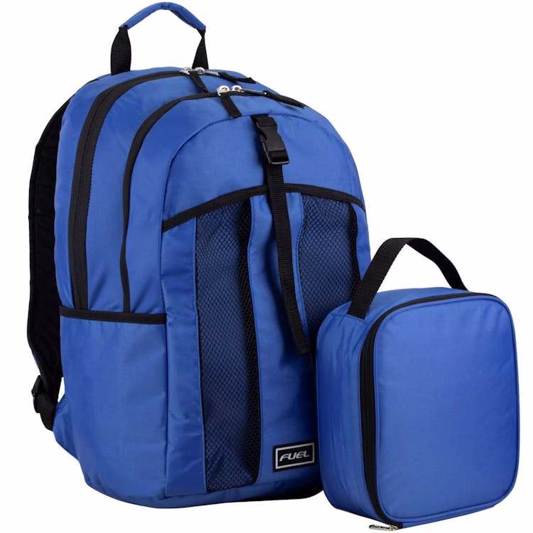 18" Backpack & Lunch Bag Sets - Blue/Black