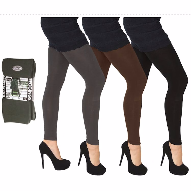 Women's Heavy Leggings - Assorted Brushed Lining Queen