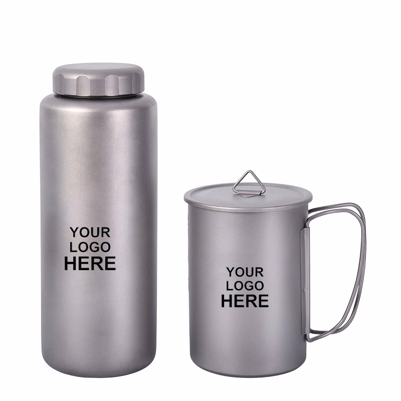 Titanium Sport Water Bottle 35 Oz For Hiking Camping